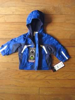 Baby Boys Winter Coat Snowsuit Blue Size 12 Months Hooded Jacket Set 