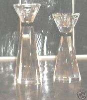 Bombay Company OPTIC Crystal Candlesticks NWT  