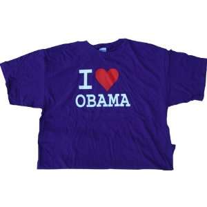    Tshirt Barack Obama I Love Obama Navy Tshirt