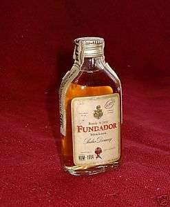 Fundador Brandy Miniature Bottle   Unopened, Tax Stamp  