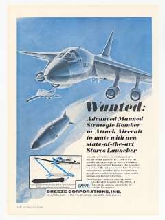1968 Breeze Aircraft Missile Launcher Keith Ferris Ad  