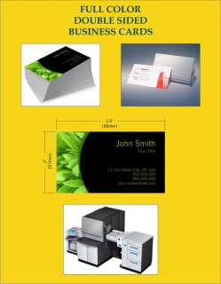 100 Gloss Business Cards  2 sides  Color Free Design  