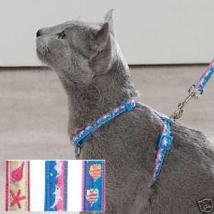 Seaside COLLECTION Ribbon Cat Harness SEASHELLS Kitchen 