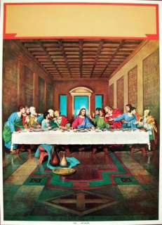 1950s Calendar Print Proof Christ The Last Supper #1  
