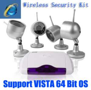 Wireless 4 CCTV Camera Kit Home Security Record System  