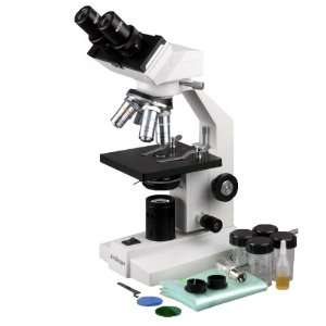 New Binocular Compound Microscope 1000X + 1.3MP Camera 