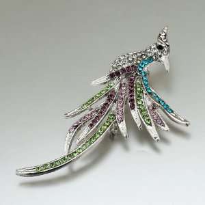   Phoenix Austrian Crystal Bird Brooches And Pins Pugster Jewelry