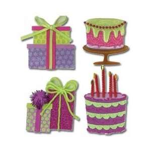 Jolees Boutique Dimensional Stickers   Birthday Cakes & Presents