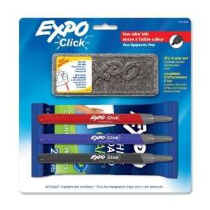  Expo Click Starter Set Dry Erase Marker   Black Ink, Red 