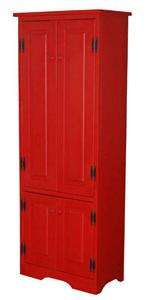 Tall Red Kitchen Cabinet Pantry Storage NEW   