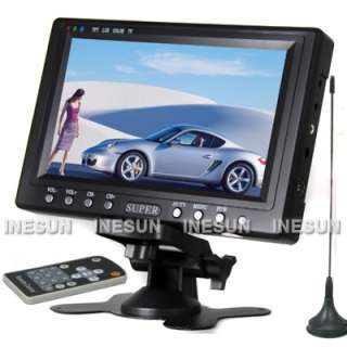 New 7 inch Car TFT LCD Color TV Monitor Remote Control with TV  