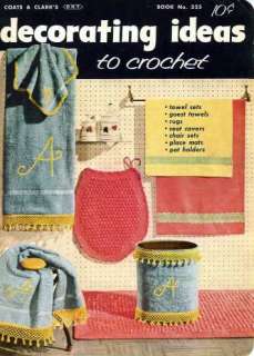 Crochet PATTERNS Kitchen BATH Rug EDGING Seat COVER  