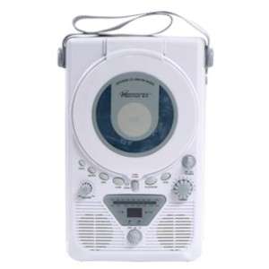 WHITE MEMOREX MC1001 AM FM SHOWER RADIO CD PLAYER  