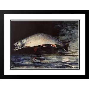   38x28 Framed and Double Matted A Brook Trout