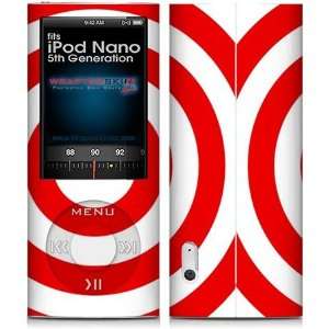  iPod Nano 5G Skin Bullseye Red and White Skin and Screen 