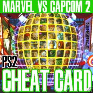 GAME SAVE MARVEL VS CAPCOM 2 MVC2 NEW PS2 CHEATS CODES  