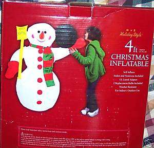 Ft. Snowman Self Inflatable Christmas Orn. Indoor/ Outdoor NIB 