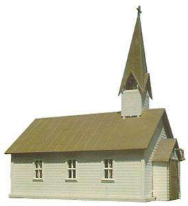 HO SCALE COUNTRY CHURCH KIT, MIB NOS  