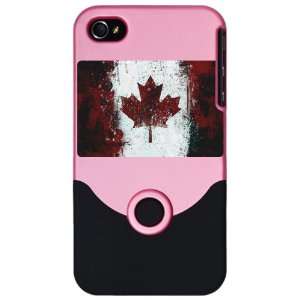   4S Slider Case Pink Canadian Canada Flag Painting HD 