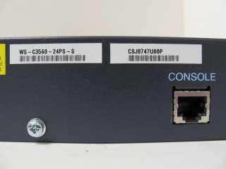 Cisco Catalyst WS C3560 24PS S 24 port Switch w/ POE  
