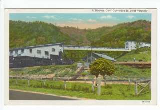 Coal Mining Mine West Virginia WV Postcard Operation Mines Old Vintage 