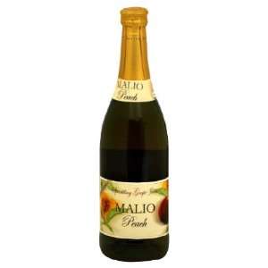 Malio, Juice Fruit Peach Sparkling, 750 ML (6 Pack)  