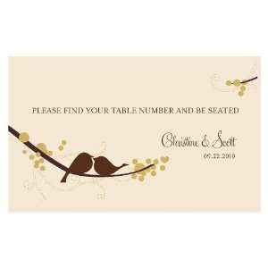  Love Bird Table Sign Card   Fall / Autumn