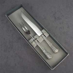  Buttercup by Gorham, Sterling Carving Fork & Knife, Steak 