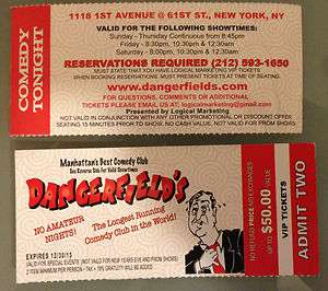 Comedy Club Tickets for Dangerfields, Manhattan NY, Admits 4  