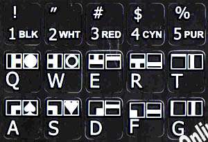COMMODORE 64 KEYBOARD STICKERS FOR COMPUTER LAPTOP WHIT  