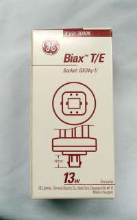GE BIAX T/E 13W, (Qty.4) Compact Fluorescent Bulb/Lamp 4P, GX24q 1 