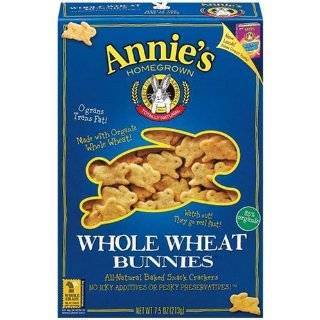 Annies Homegrown Whole Wheat Bunnies Baked Snack Crackers, 7.5 Ounce 