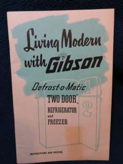 Greenville Gibson Refrigerator 1951. Soft cover. . 18pp. Soft cover 