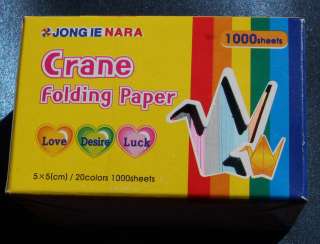 2000 SHEETS 1000 Sheet Paper Crane Korean Origami  