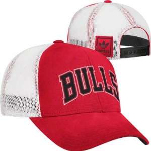 Chicago Bulls Red adidas Originals Mesh Back Trucker Hat  