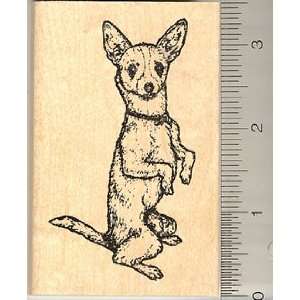  Chihuahua dog Rubber Stamp, Begging for a treat Arts 