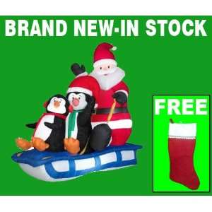 Airblown Holiday Inflatables   Airblown 5 ft. Inflatable Lighted Sled 