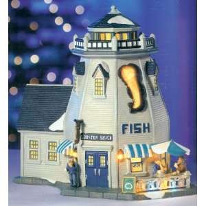 Christmas Village Collection ~ Lobster Shack ~ Electric Light Display 