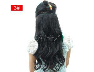 One Piece long curl/curly/wavy hair extension clip on 3 Color Cheap 