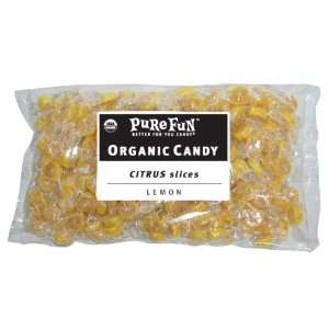 Pure Fun Organic Candy Lemon Citrus Slices, 48 Ounce Packages  