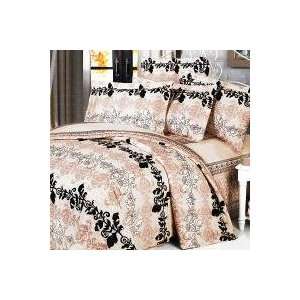 Blancho Bedding   [Beige Brown Classic] 100% Cotton 5PC Comforter Set 