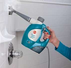 Brush attachments help to deep clean tile and grout