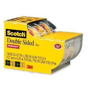  3M Double Sided Tape with Dispenser   Clear   MMM3136 