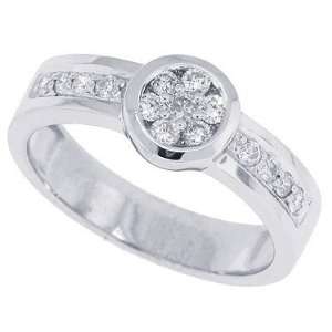  Channel Set Cluster Diamond Engagement Bridal Anniversary Band Ring 