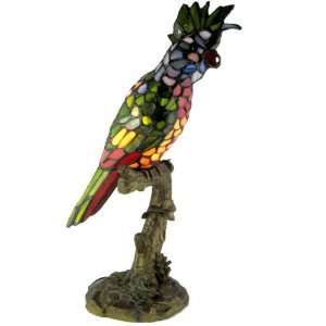  New Pretty Tiffany Cockatiel Parrot Table Lamp  1677 