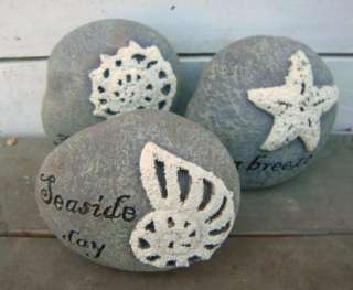  Rocks Seashells Seaside Nautical Beach Decor Starfish Nautilus  