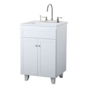  Manox All in One 24 Laundry Vanity and Sink Finish White 