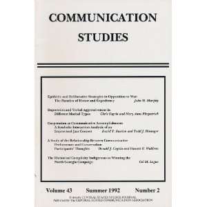  Communication Studies (Volume 43, Number 2, Summer 1992 