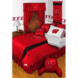 NCAA WISCONSIN BADGERS SL Complete (9) Pc. Bedroom Package  