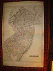 1878 HUGE ANTIQUE NEW JERSEY MAP RAILROAD DETAILED NR  